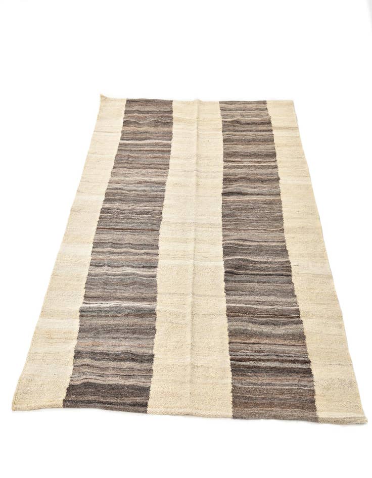 Detail image of 4' 10 x 6' 1  Hand Woven Kilim Modern Wool Rug