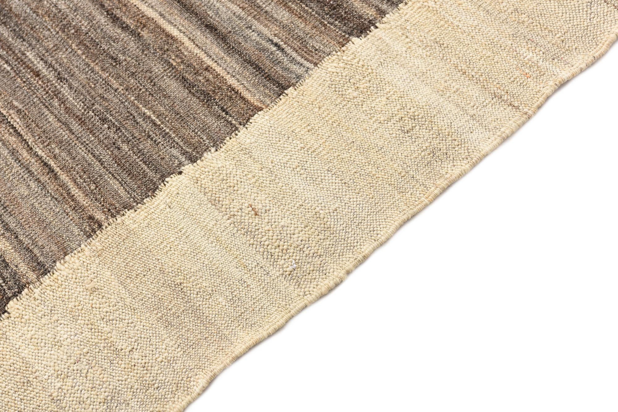 4' 10 x 6' 1 Hand Woven Kilim Modern Wool Rug