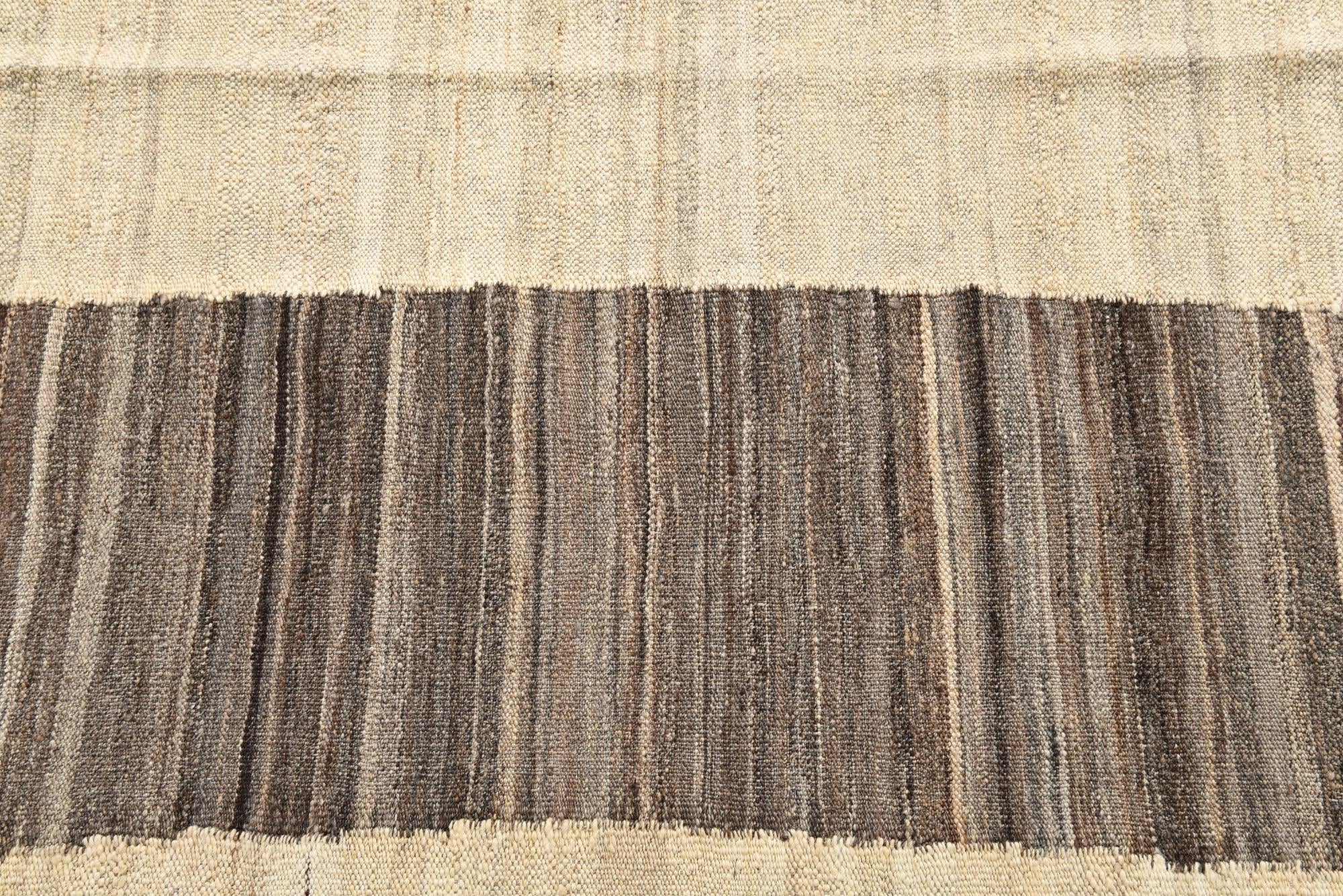4' 10 x 6' 1 Hand Woven Kilim Modern Wool Rug