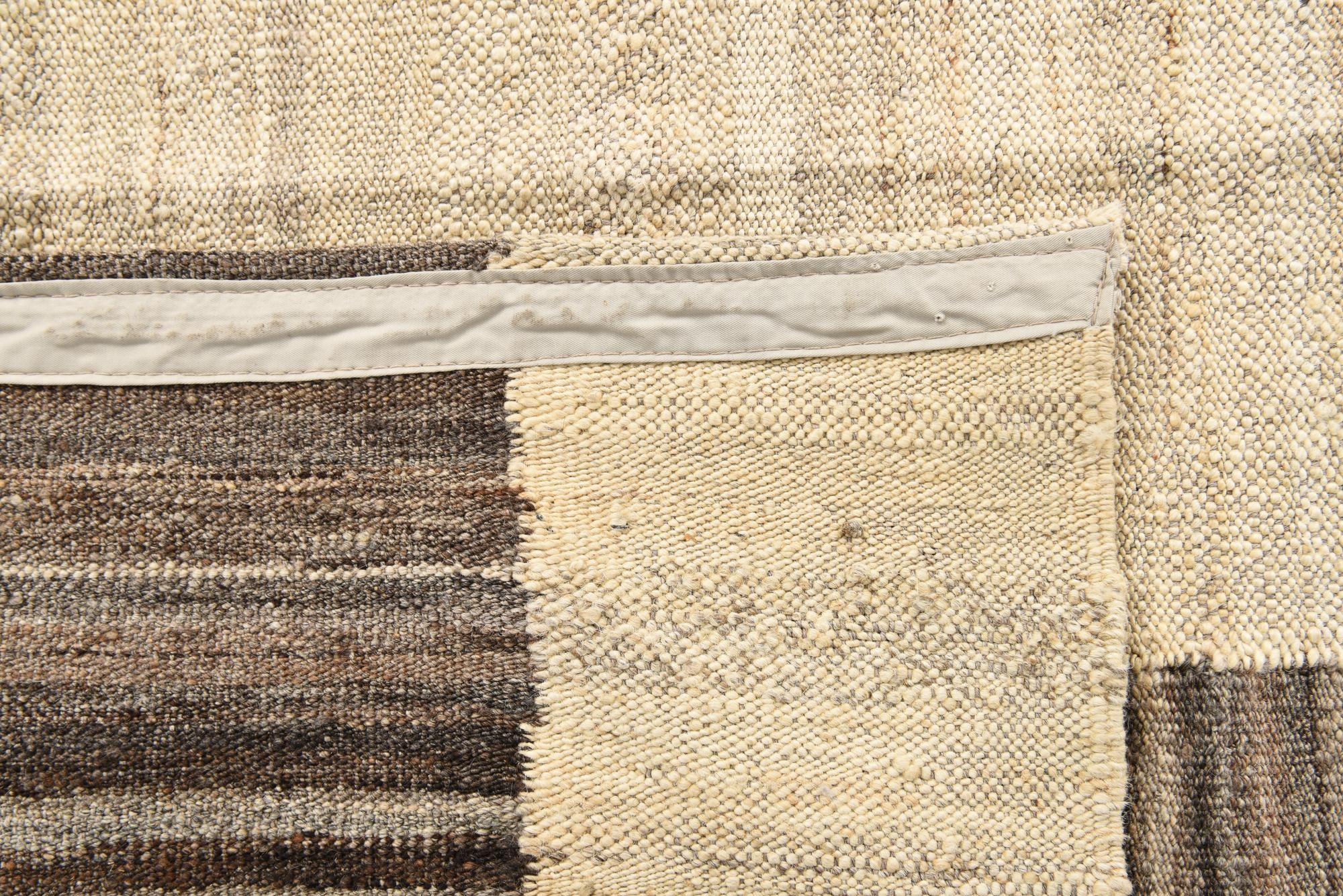 4' 10 x 6' 1 Hand Woven Kilim Modern Wool Rug