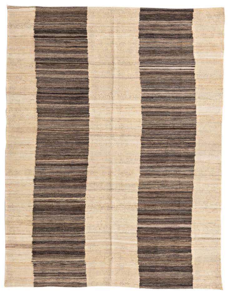 Detail image of 4' 10 x 6' 1 Hand Woven Kilim Modern Wool Rug