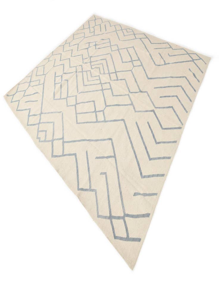 Detail image of 8' 7 x 10'  Hand Woven Kilim Modern Wool Rug