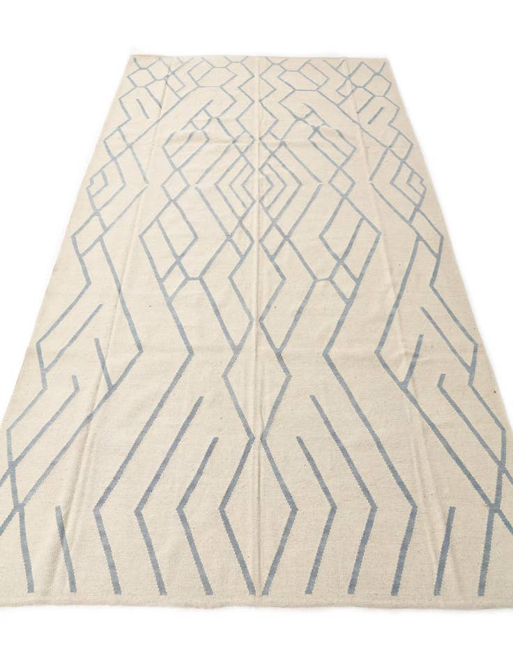 Detail image of 8' 7 x 10'  Hand Woven Kilim Modern Wool Rug