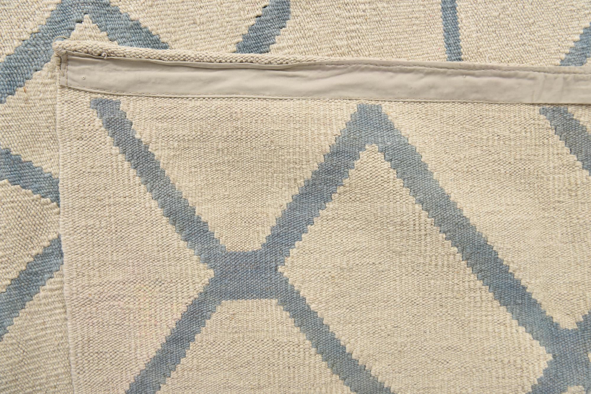 8' 7 x 10' Hand Woven Kilim Modern Wool Rug