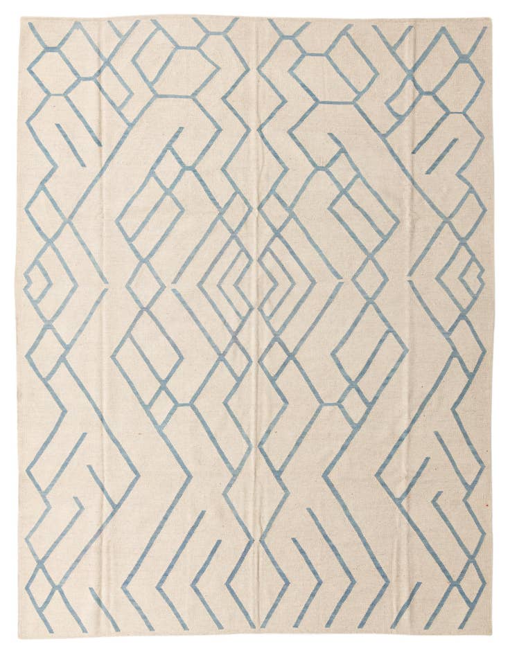 Detail image of 8' 7 x 10' Hand Woven Kilim Modern Wool Rug