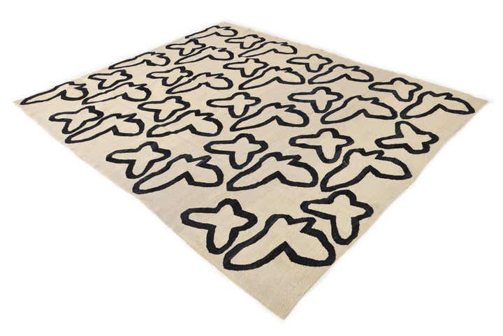 195cm x 235cm Handgeweven Kilim Modern Wol Vloerkleed