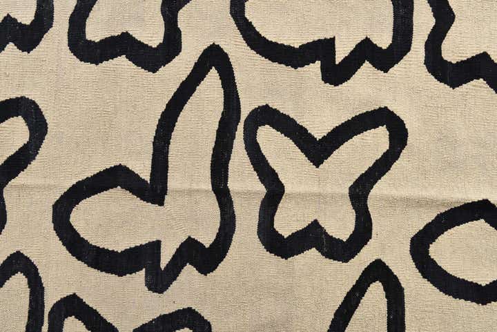 195cm x 235cm Handgeweven Kilim Modern Wol Vloerkleed