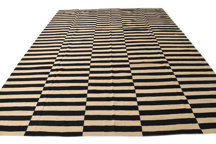 10' 3 x 12' 6 Hand Woven Kilim Modern Wool Rug