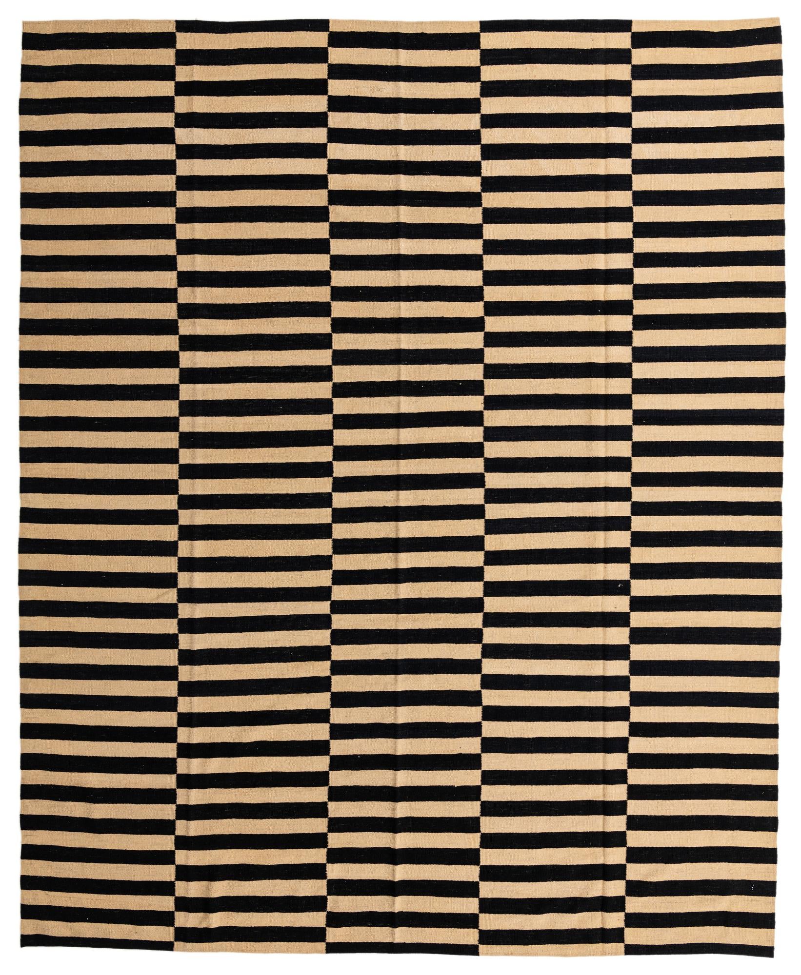 10' 3 x 12' 6 Hand Woven Kilim Modern Wool Rug