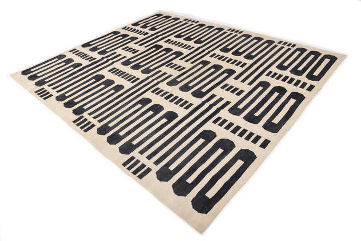 8' 5 x 9' 8 Hand Woven Kilim Modern Wool Rug