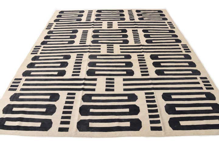 8' 5 x 9' 8 Hand Woven Kilim Modern Wool Rug