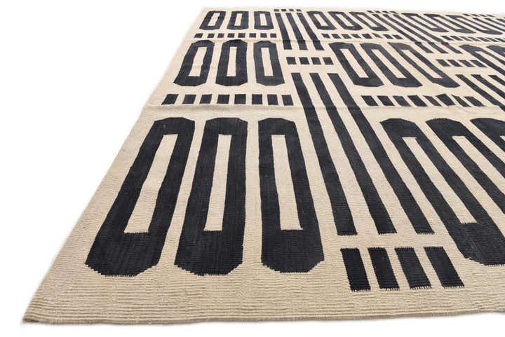 8' 5 x 9' 8 Hand Woven Kilim Modern Wool Rug