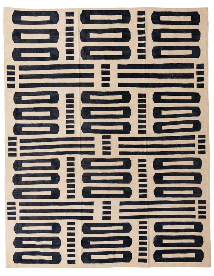 Detail image of 8' 5 x 9' 8 Hand Woven Kilim Modern Wool Rug