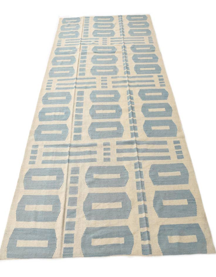 Detail image of 6' 8 x 9' 7  Hand Woven Kilim Modern Wool Rug