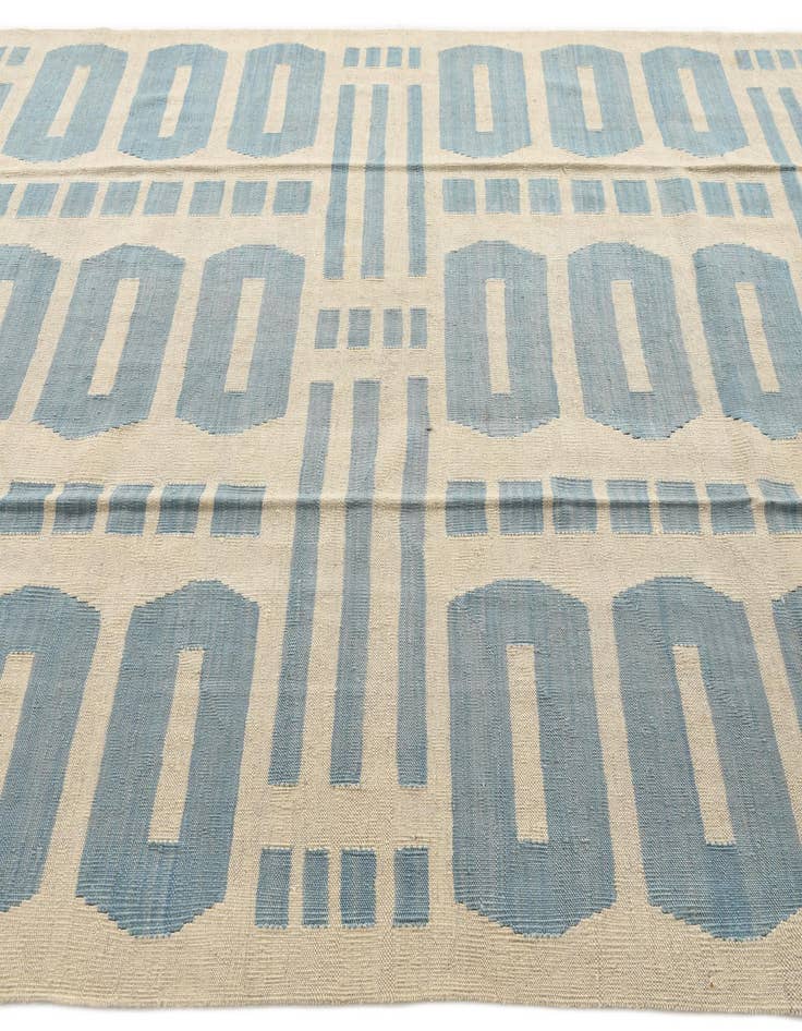 Detail image of 6' 8 x 9' 7  Hand Woven Kilim Modern Wool Rug