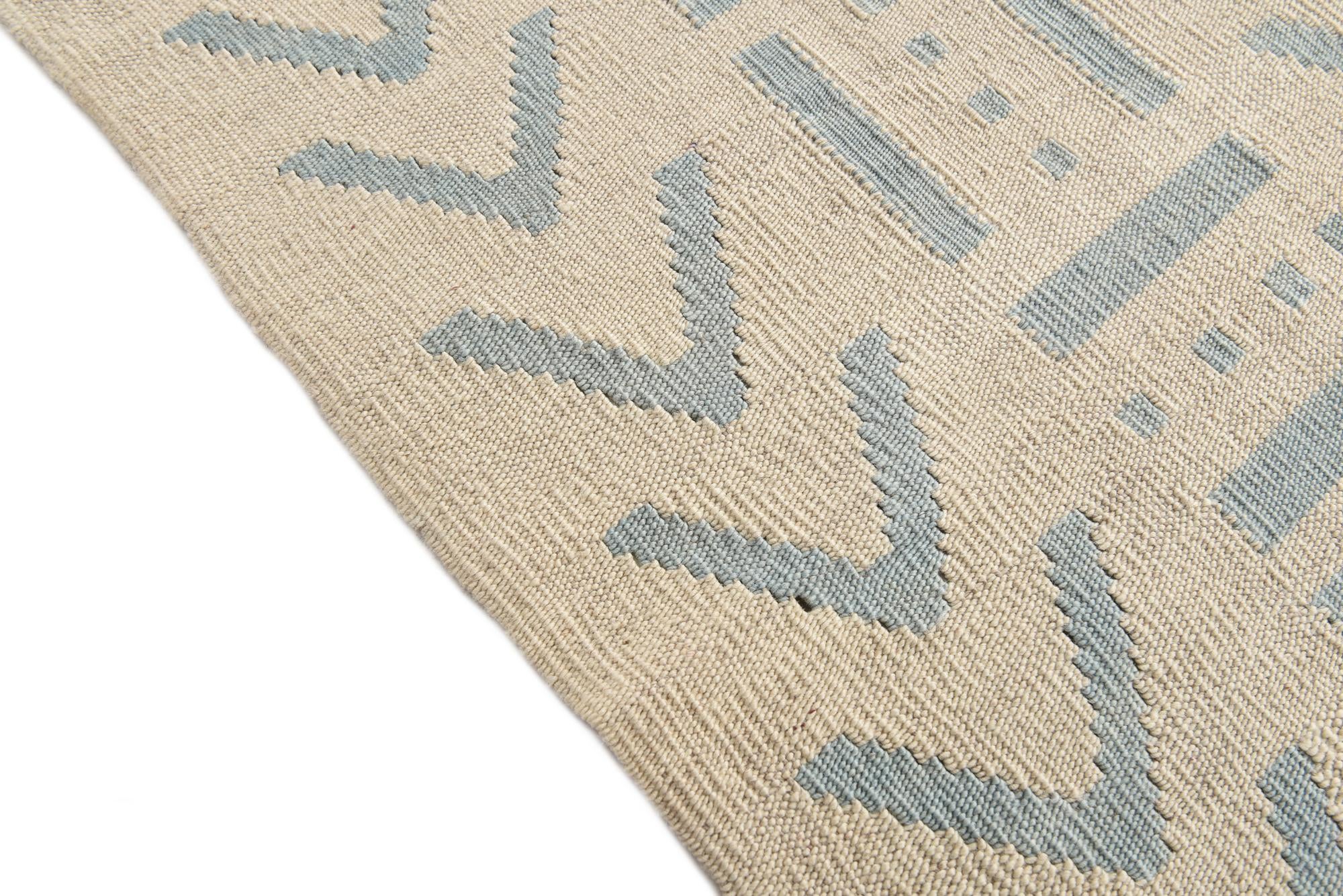 5' 3 x 6' 5 Hand Woven Kilim Modern Wool Rug