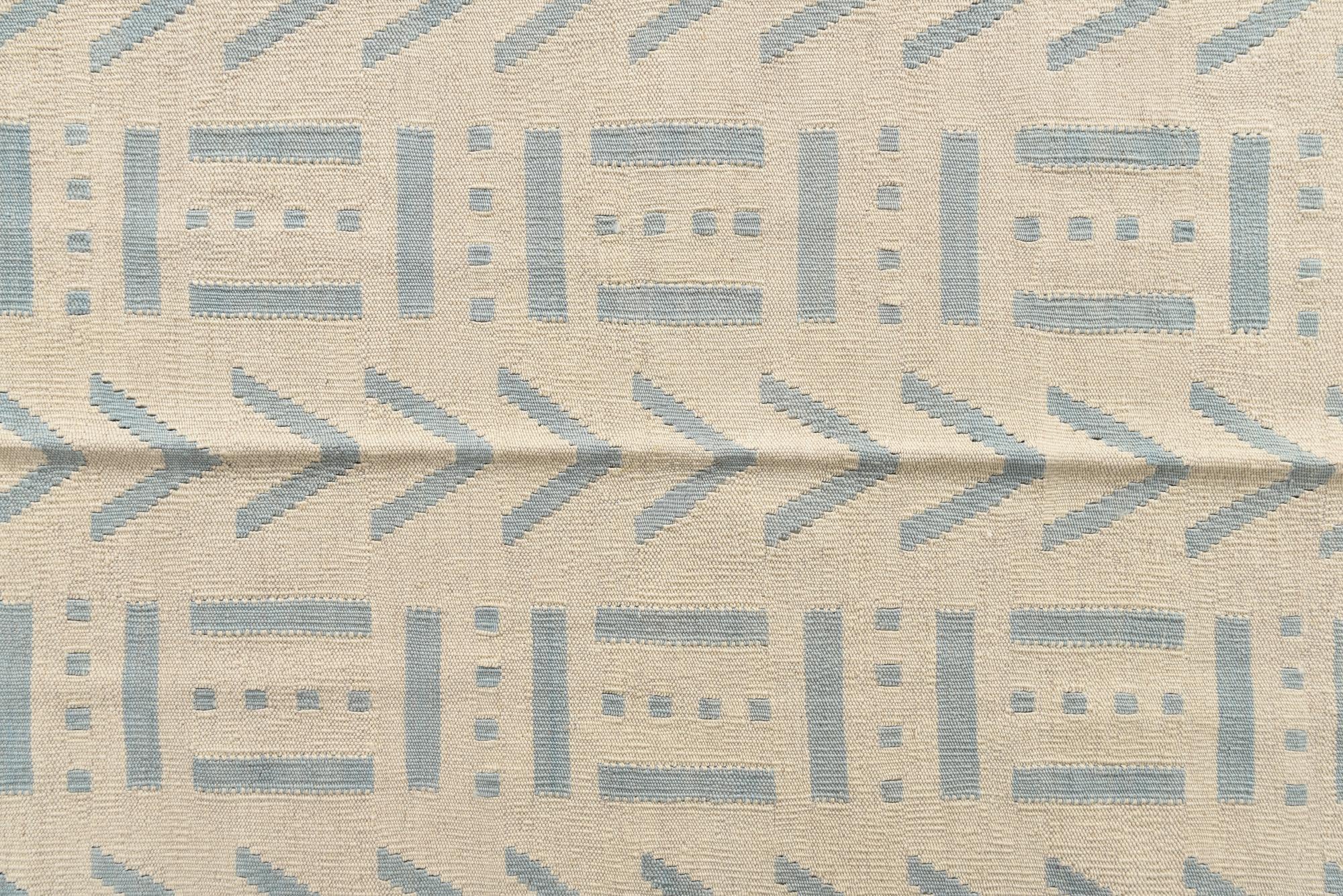 5' 3 x 6' 5 Hand Woven Kilim Modern Wool Rug