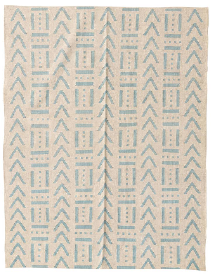 Detail image of 5' 3 x 6' 5 Hand Woven Kilim Modern Wool Rug