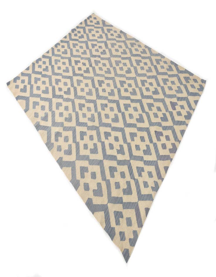 Detail image of 6' 2 x 7' 9 Hand Woven Kilim Modern Wool Rug