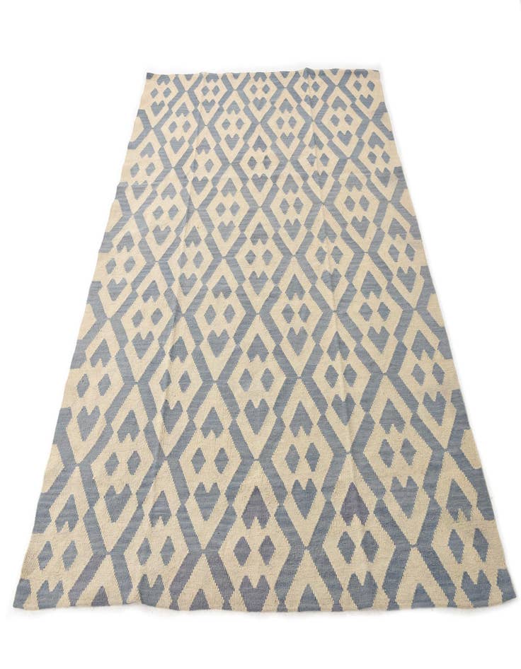 Detail image of 6' 2 x 7' 9 Hand Woven Kilim Modern Wool Rug