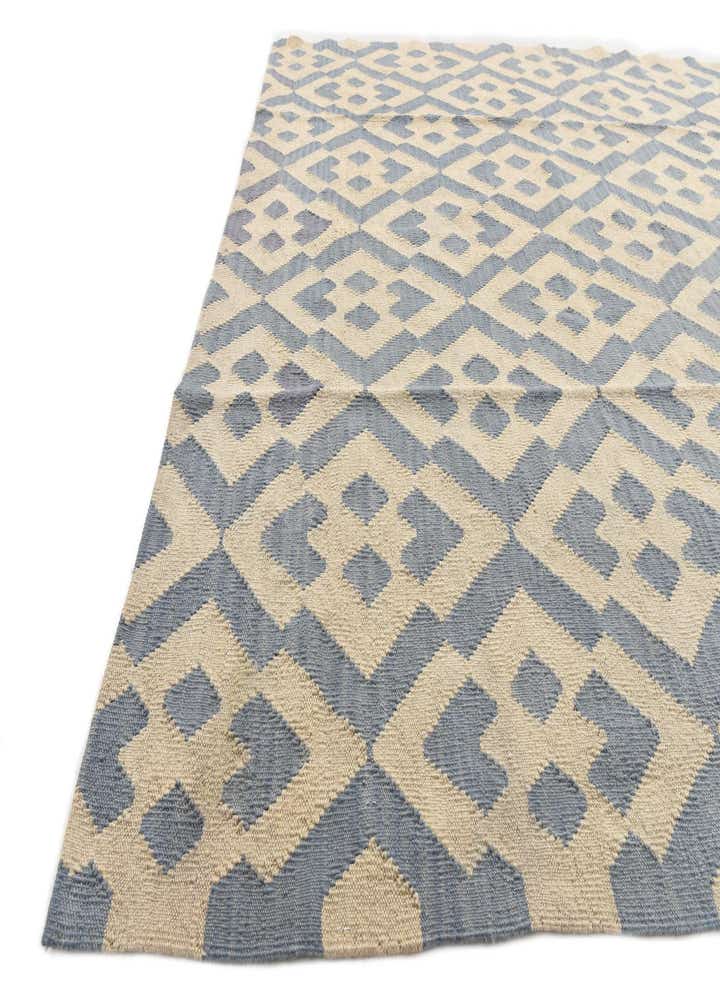 6' 2 x 7' 9 Hand Woven Kilim Modern Wool Rug