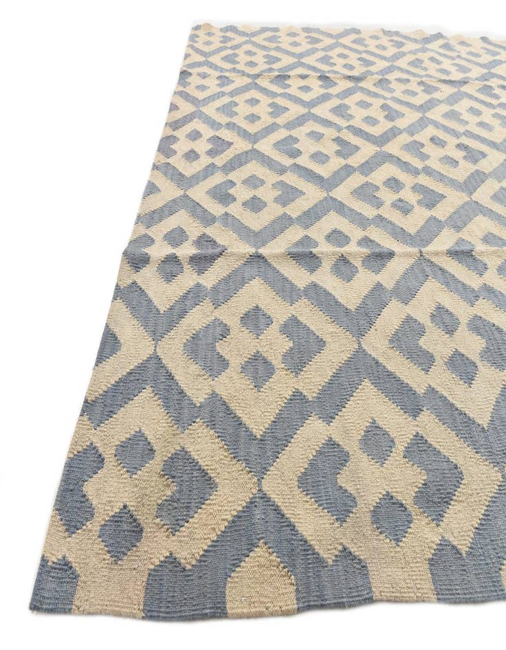 Detail image of 6' 2 x 7' 9 Hand Woven Kilim Modern Wool Rug