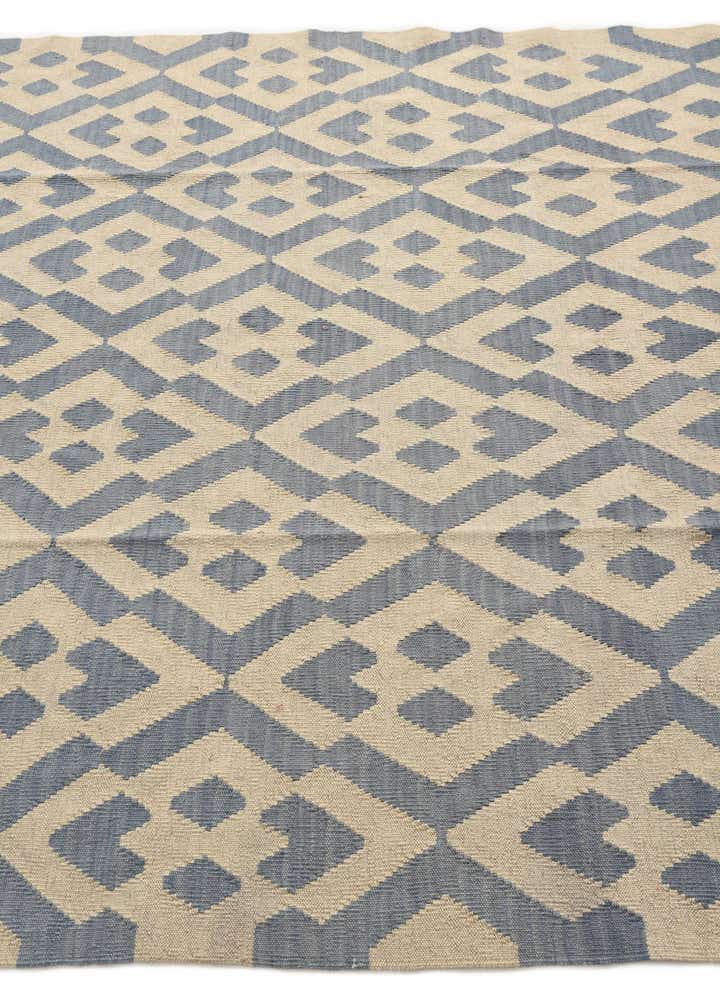 6' 2 x 7' 9 Hand Woven Kilim Modern Wool Rug