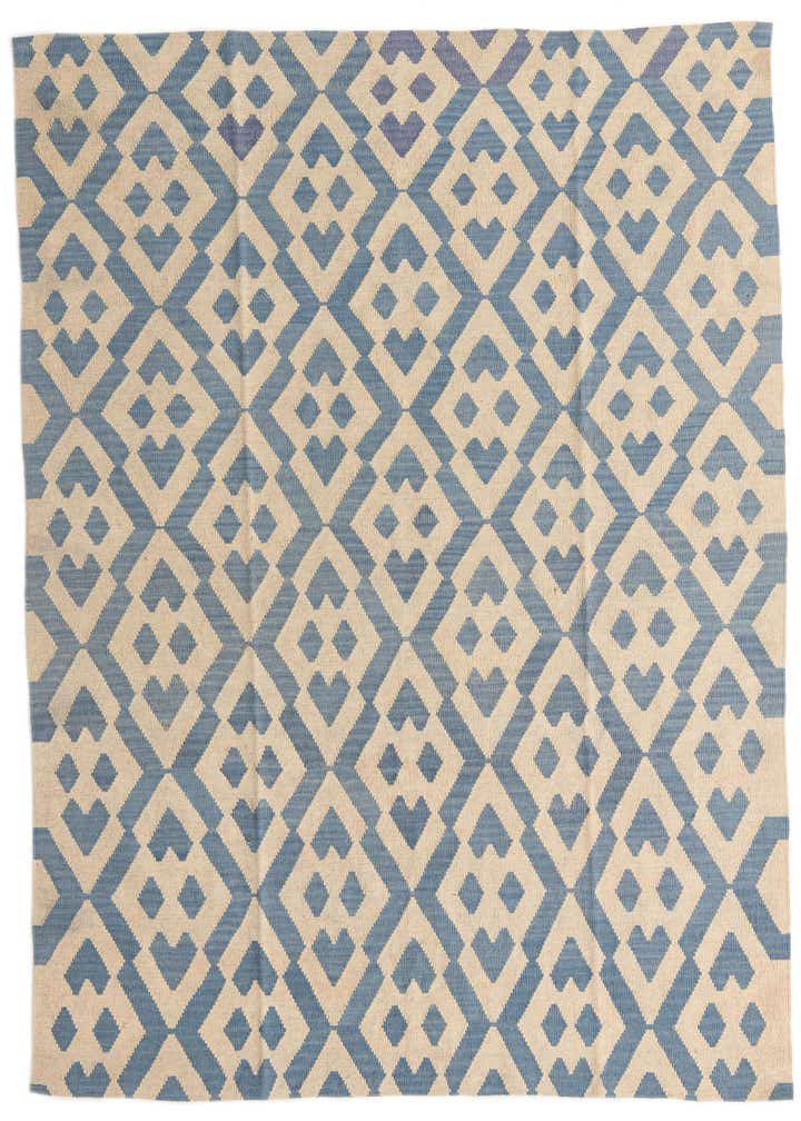 6' 2 x 7' 9 Hand Woven Kilim Modern Wool Rug