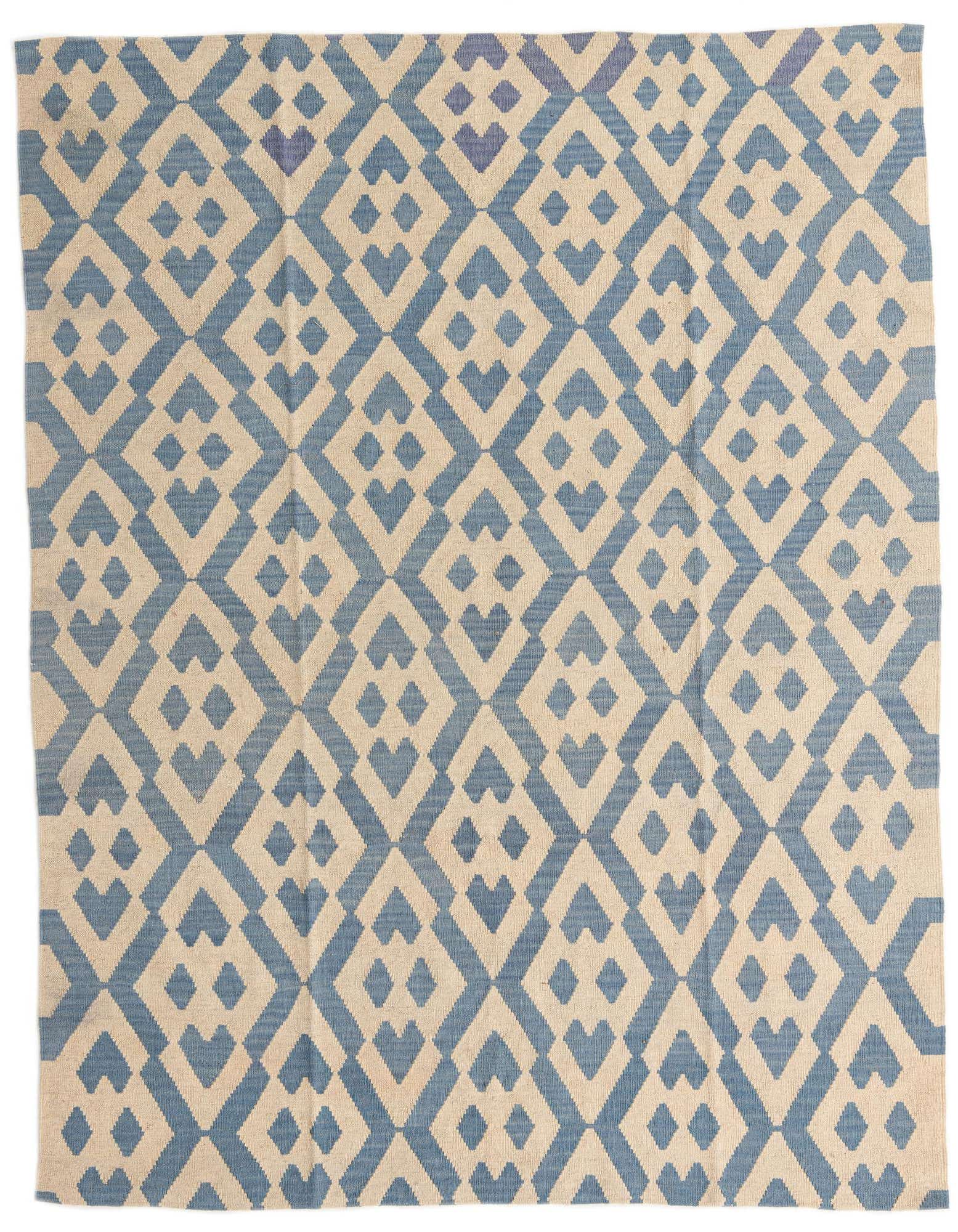 6' 2 x 7' 9 Hand Woven Kilim Modern Wool Rug