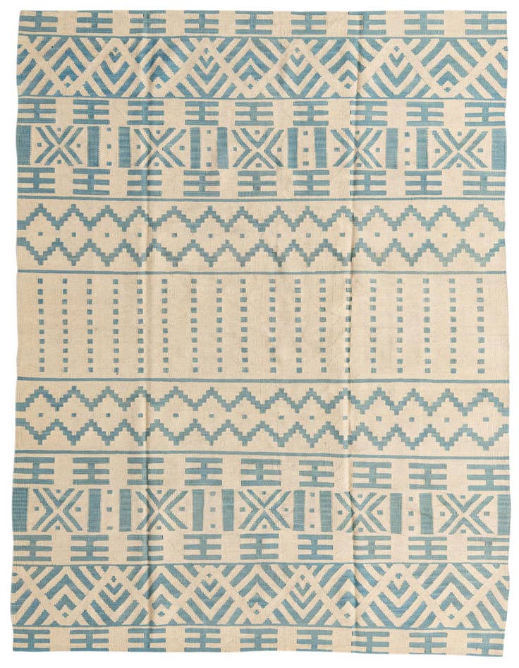 Detail image of 6' 8 x 9' 8 Hand Woven Kilim Modern Wool Rug