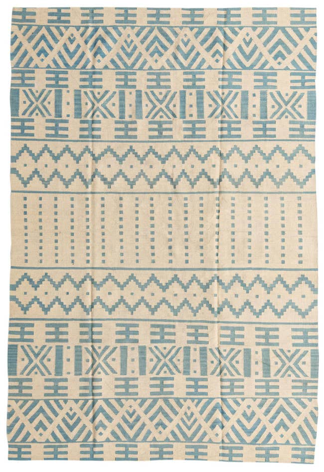 Detail image of 6' 8 x 9' 8 Hand Woven Kilim Modern Wool Rug