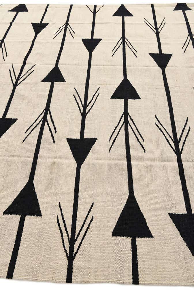 8' x 9' 8 Hand Woven Kilim Modern Wool Rug