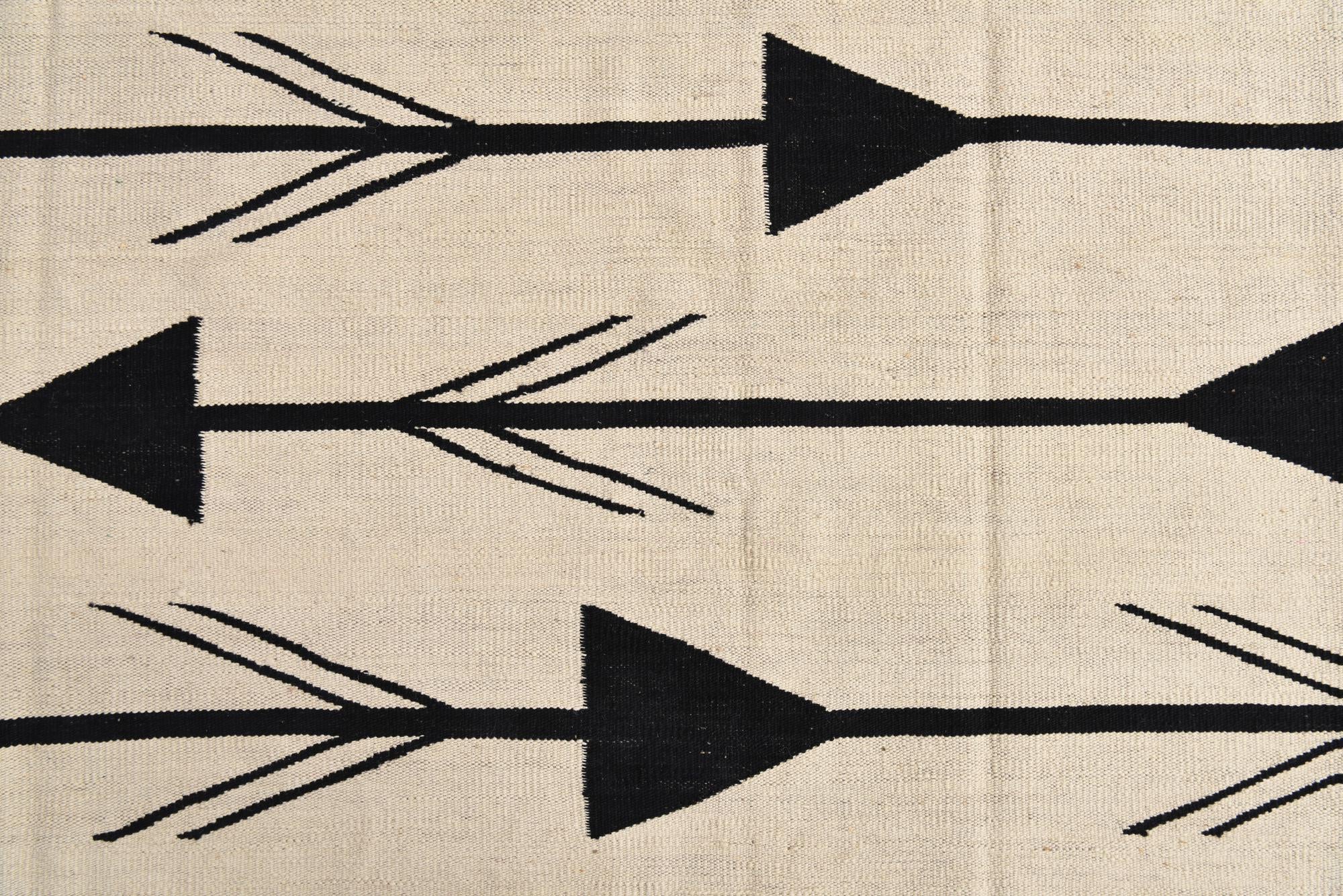 8' x 9' 8 Hand Woven Kilim Modern Wool Rug