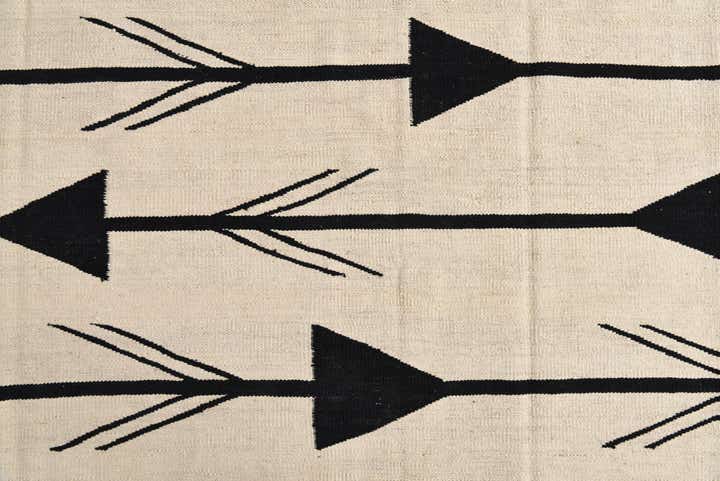 8' x 9' 8 Hand Woven Kilim Modern Wool Rug