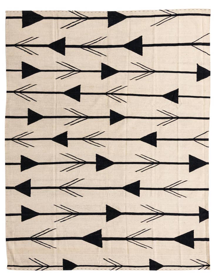 Detail image of 8' x 9' 8 Hand Woven Kilim Modern Wool Rug
