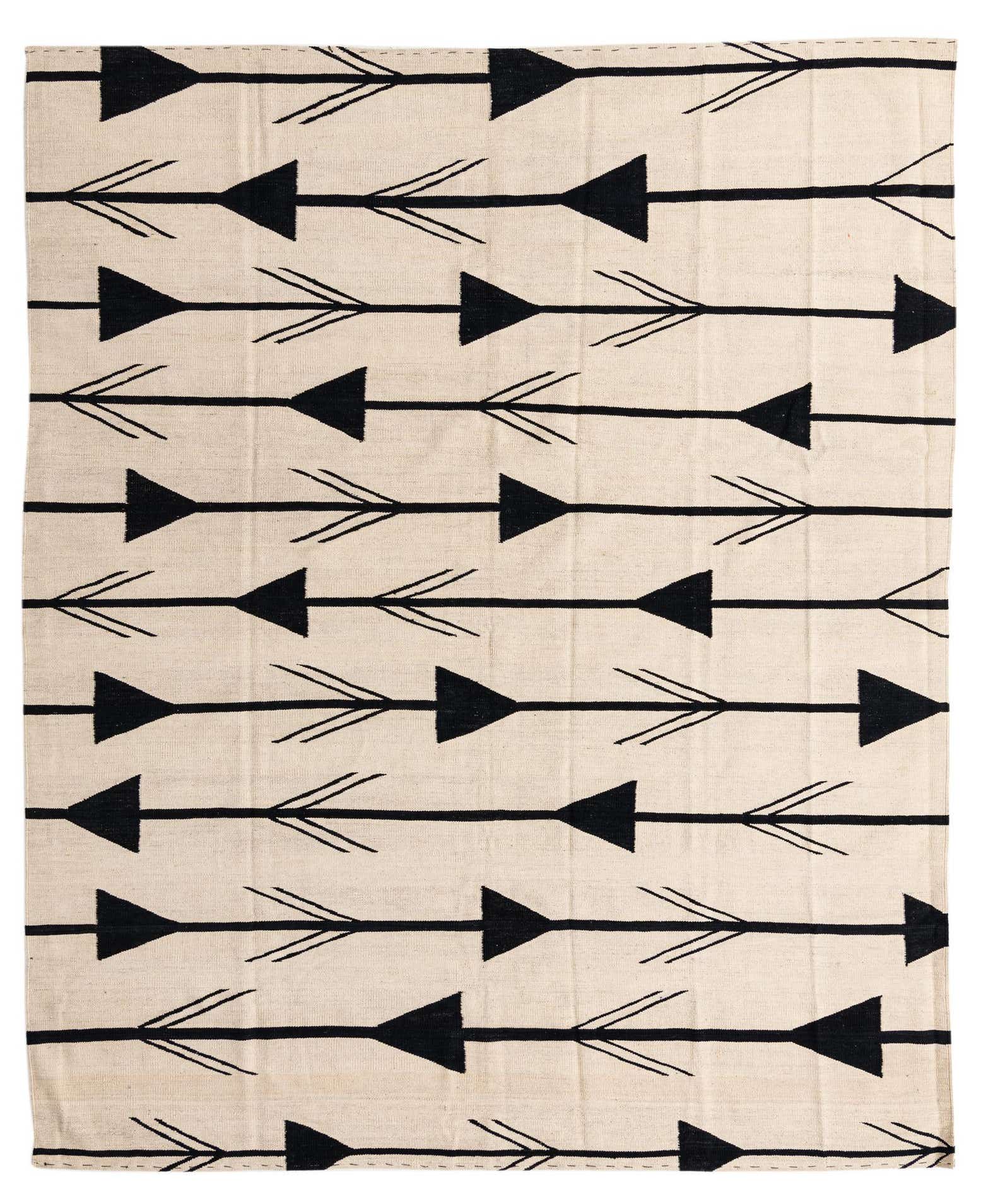 8' x 9' 8 Hand Woven Kilim Modern Wool Rug