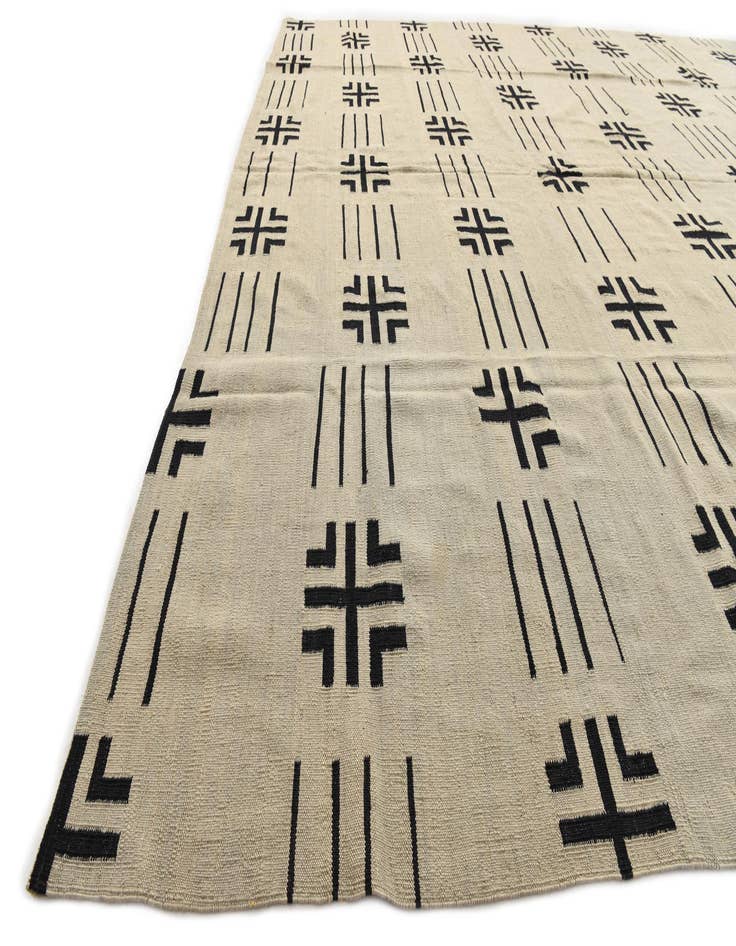 Detail image of 10' x 12' 8  Hand Woven Kilim Modern Wool Rug