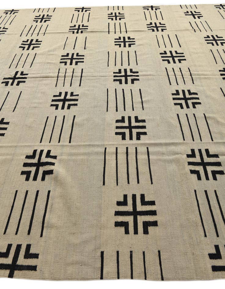 Detail image of 10' x 12' 8  Hand Woven Kilim Modern Wool Rug