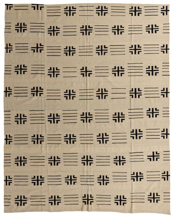 10' x 12' 8 Hand Woven Kilim Modern Wool Rug