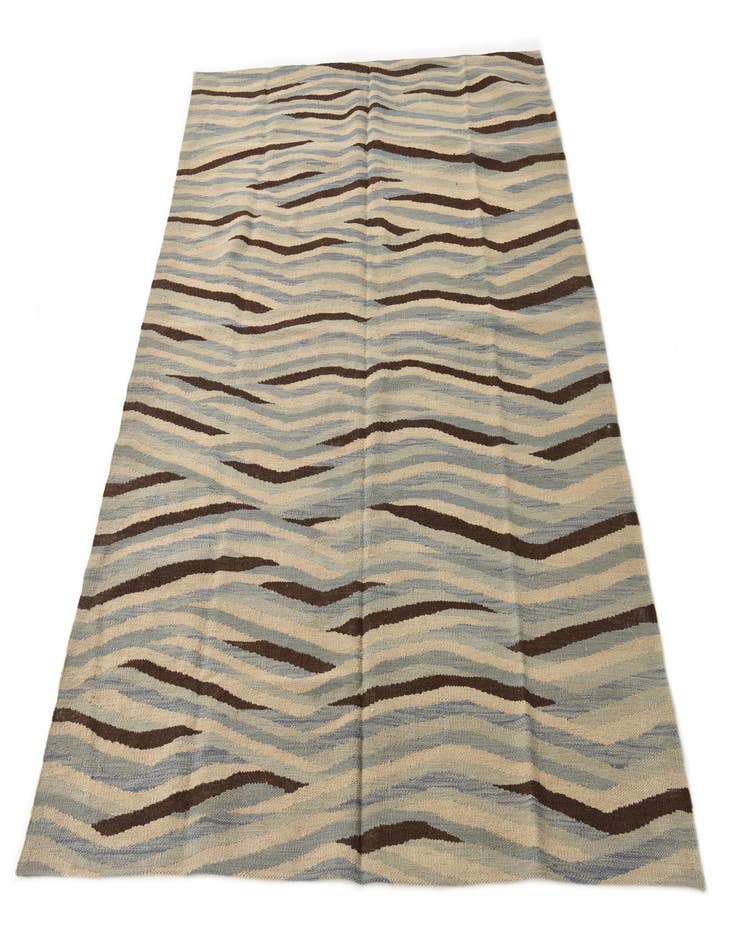 Detail image of 4' 8 x 5' 10  Hand Woven Kilim Modern Wool Rug