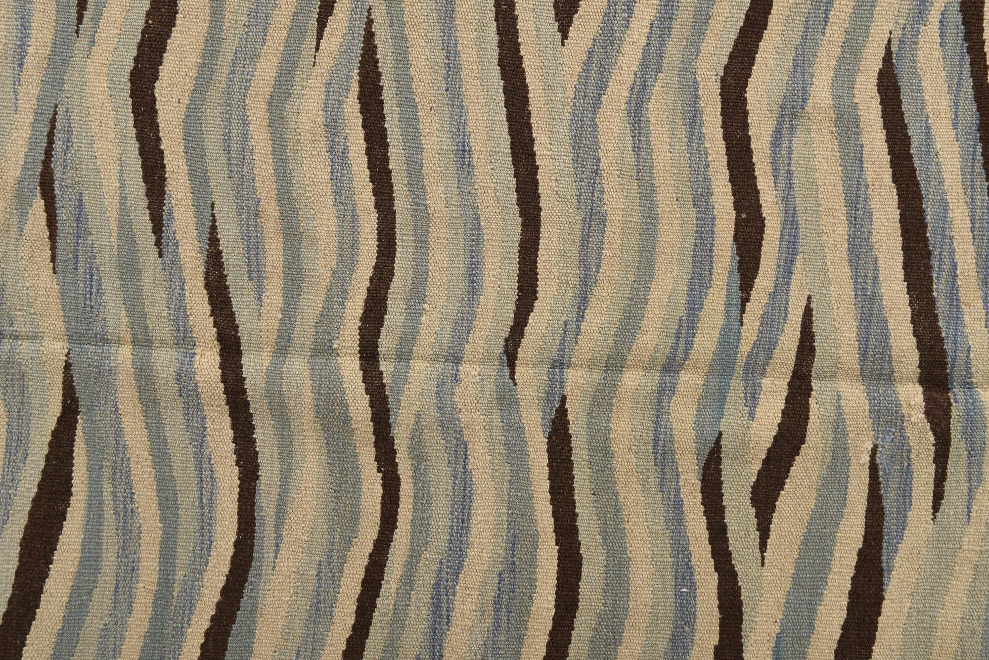 4' 8 x 5' 10 Hand Woven Kilim Modern Wool Rug