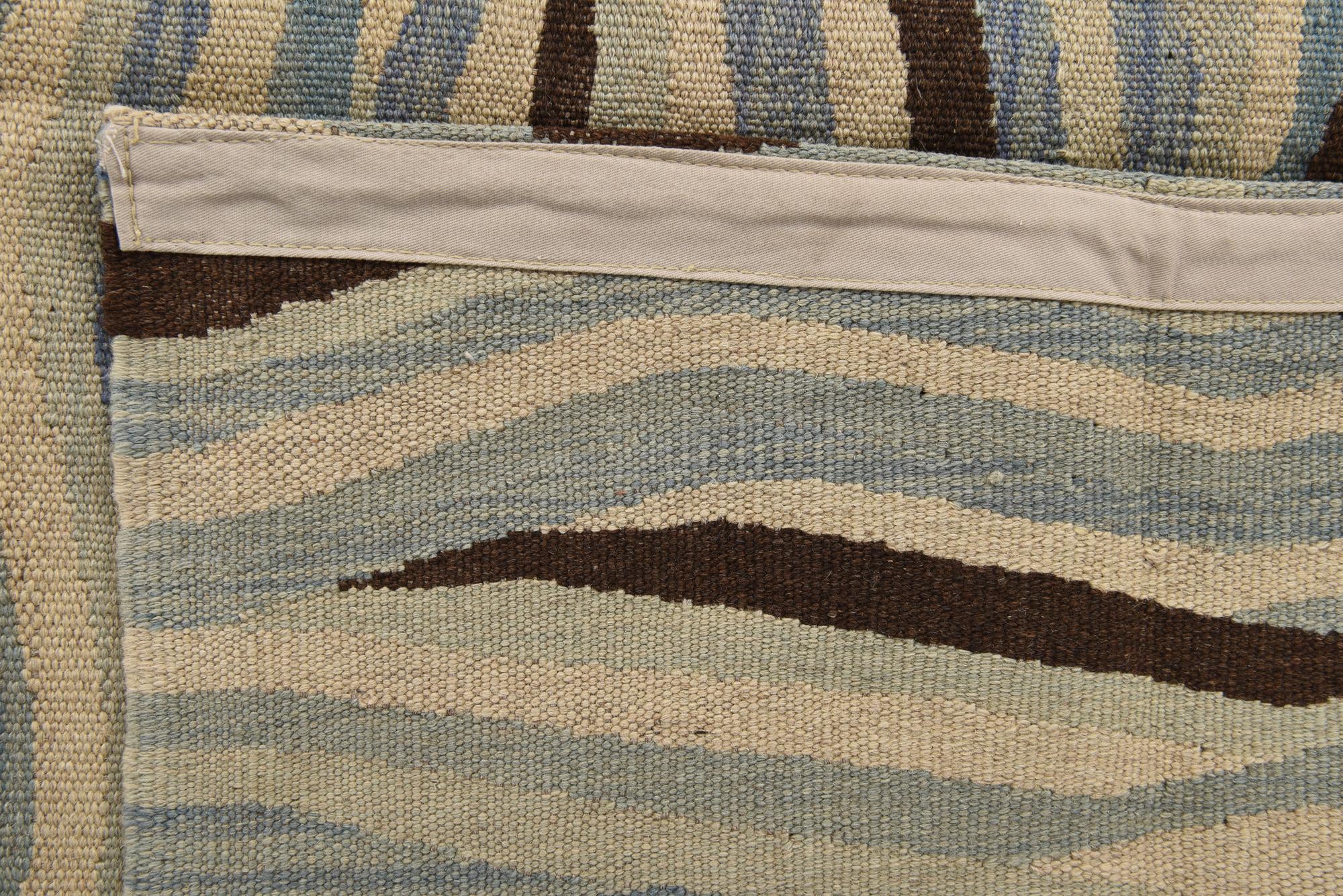 4' 8 x 5' 10 Hand Woven Kilim Modern Wool Rug