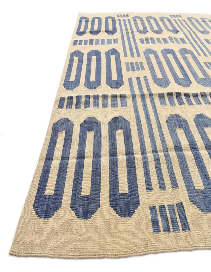 Detail image of 6' 7 x 9' 9  Hand Woven Kilim Modern Wool Rug