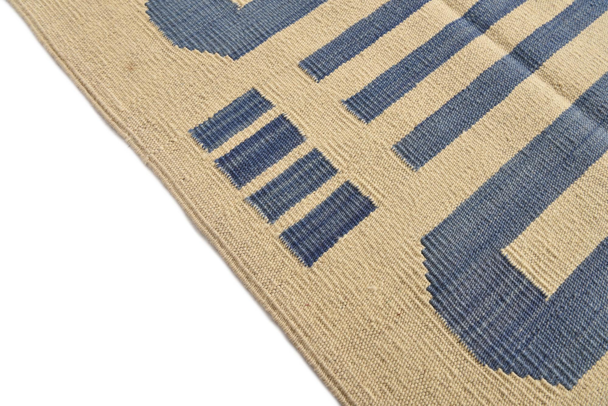 6' 7 x 9' 9 Hand Woven Kilim Modern Wool Rug