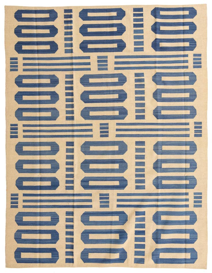 Detail image of 6' 7 x 9' 9 Hand Woven Kilim Modern Wool Rug