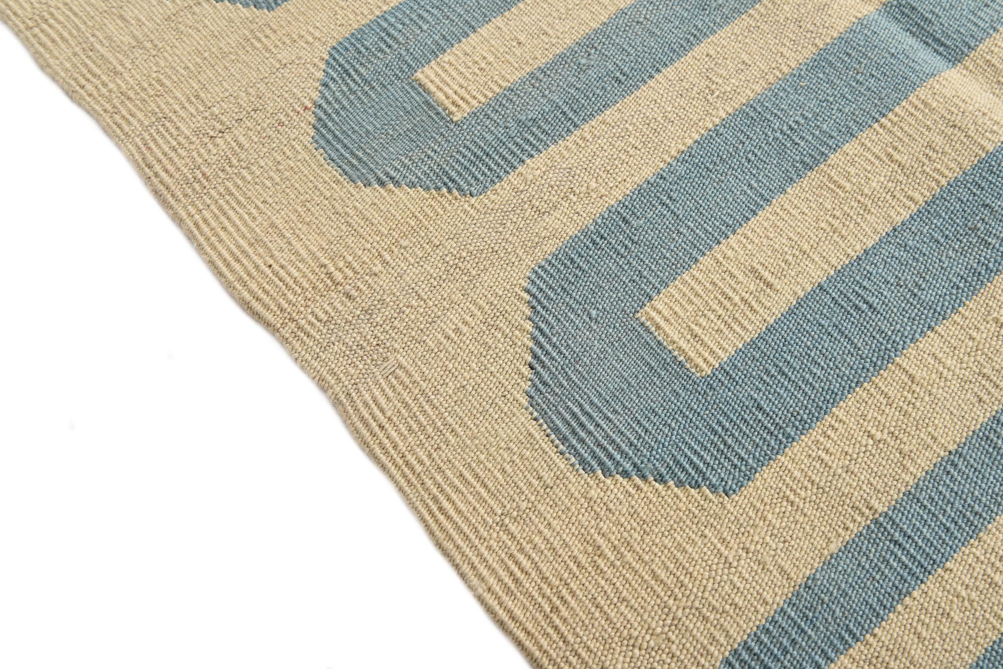 5' 2 x 6' 5 Hand Woven Kilim Modern Wool Rug
