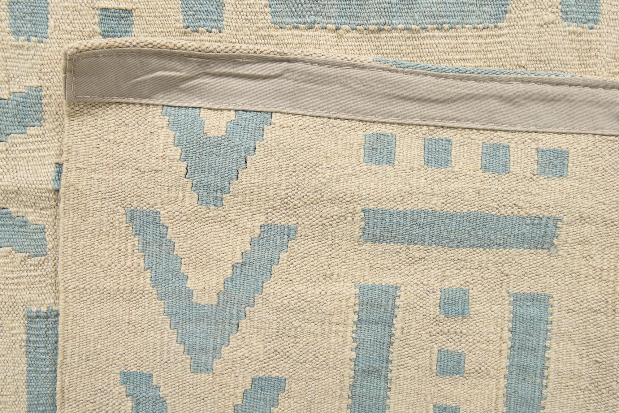 5' 3 x 6' 8 Hand Woven Kilim Modern Wool Rug