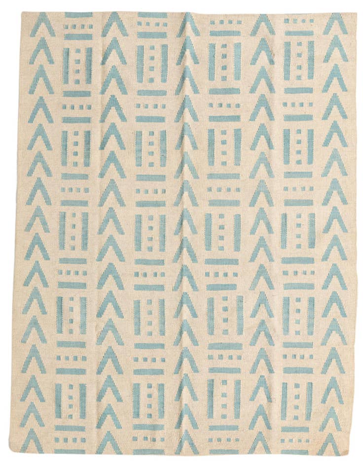 Detail image of 5' 3 x 6' 8 Hand Woven Kilim Modern Wool Rug