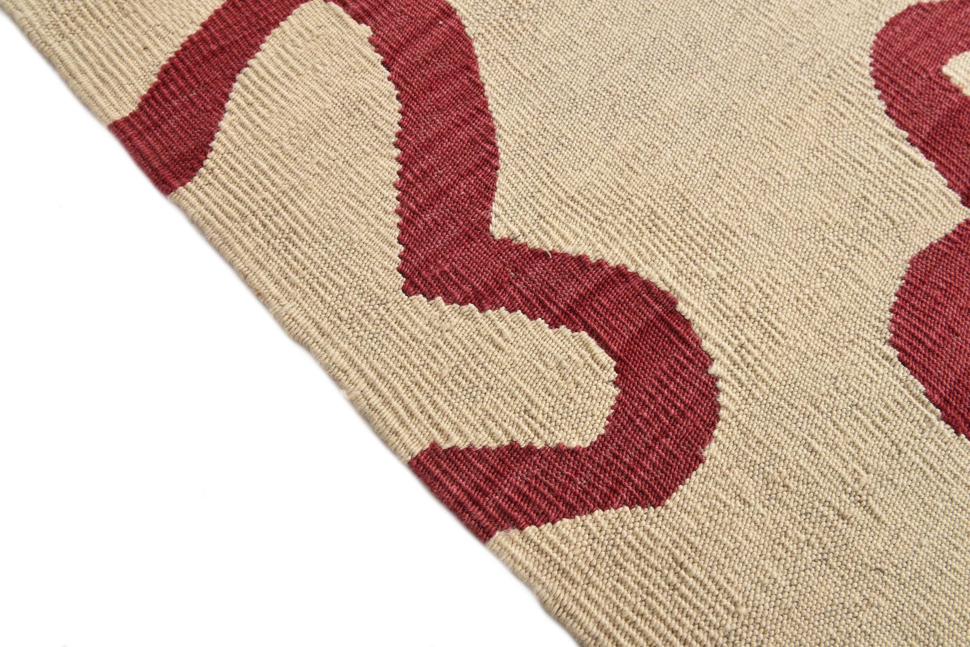 5' 10 x 7' 8 Hand Woven Kilim Modern Wool Rug