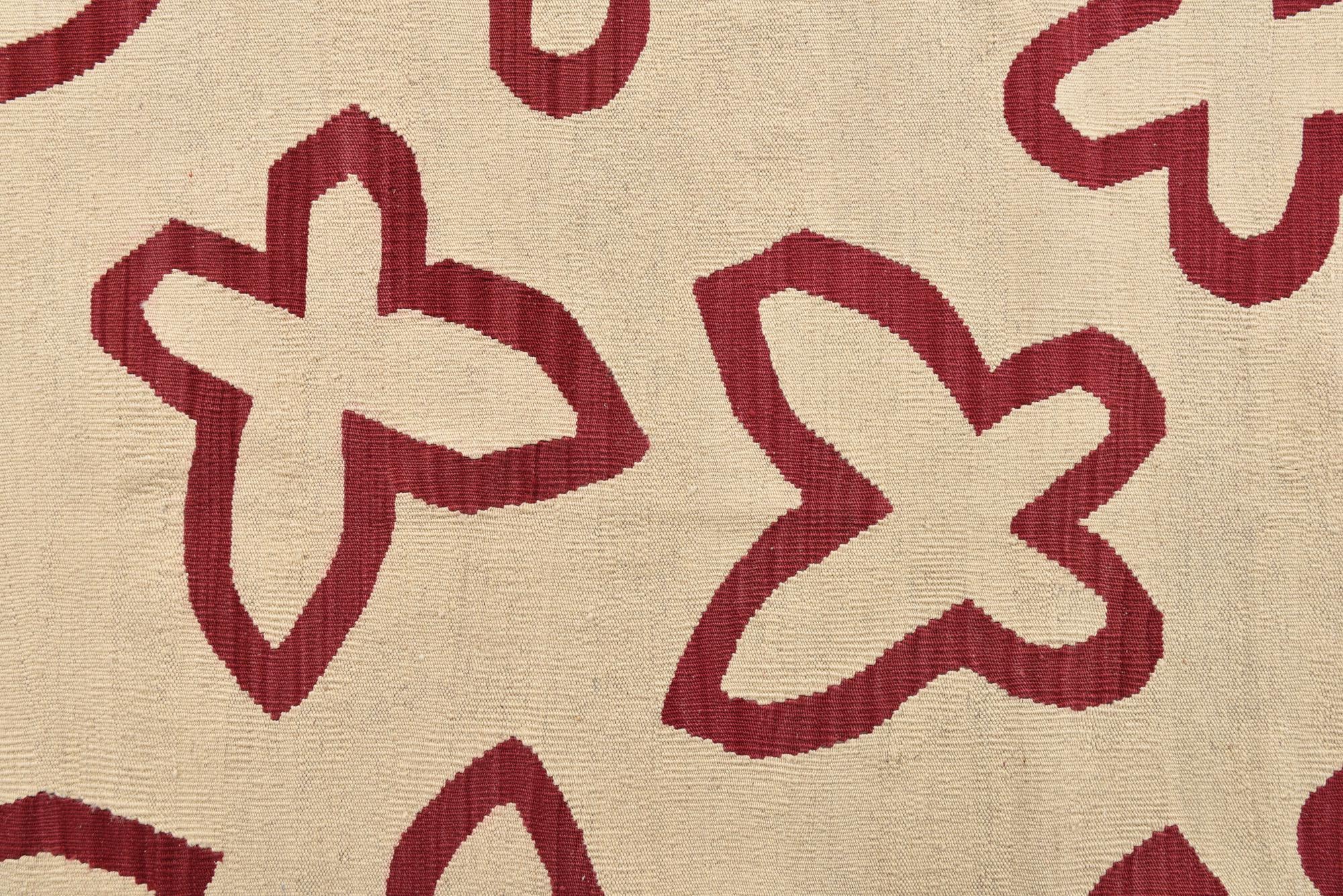 5' 10 x 7' 8 Hand Woven Kilim Modern Wool Rug